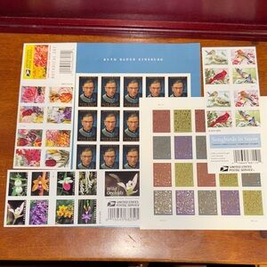 Colorful 5 Book Postage Stamp Collection